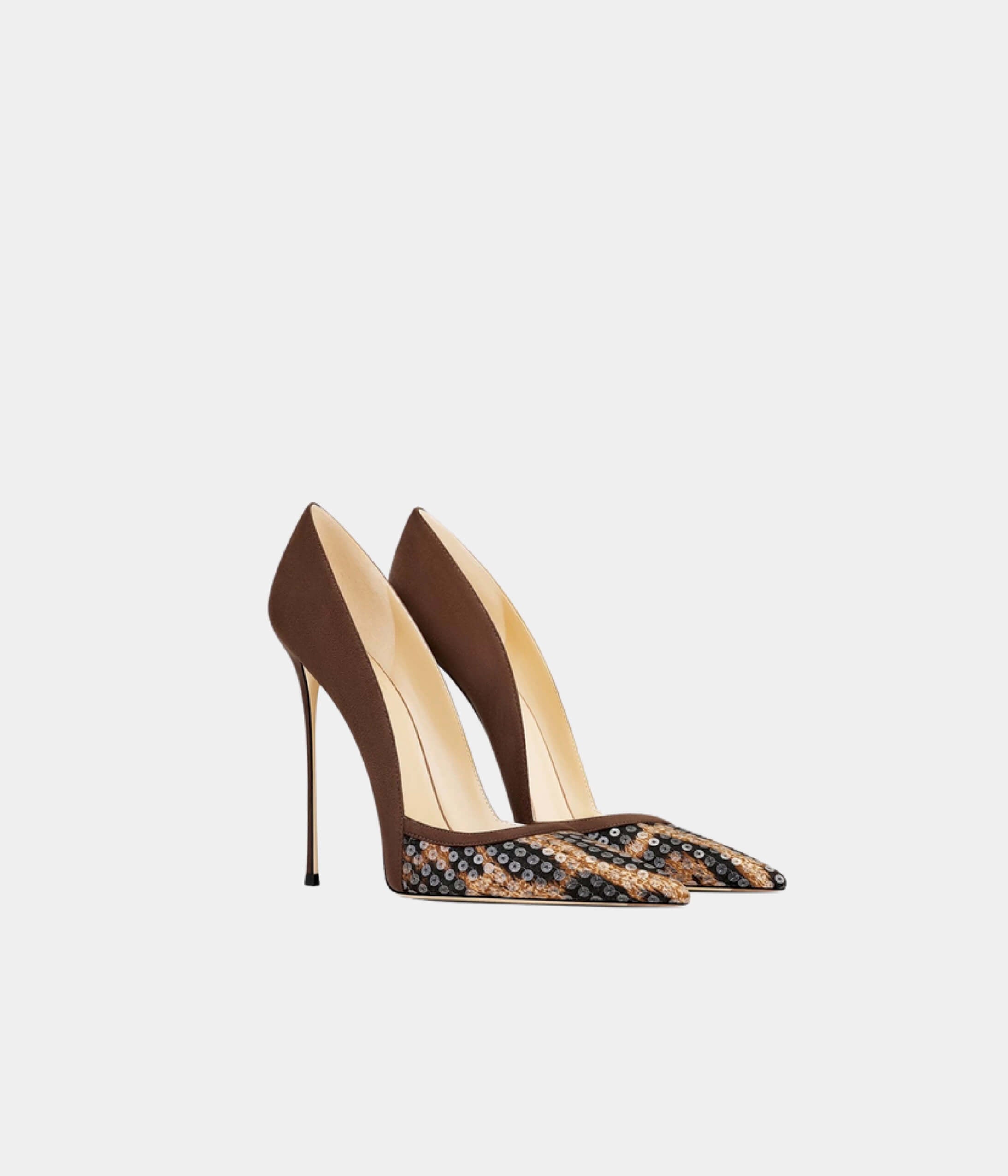 Lustrous Brown Heel