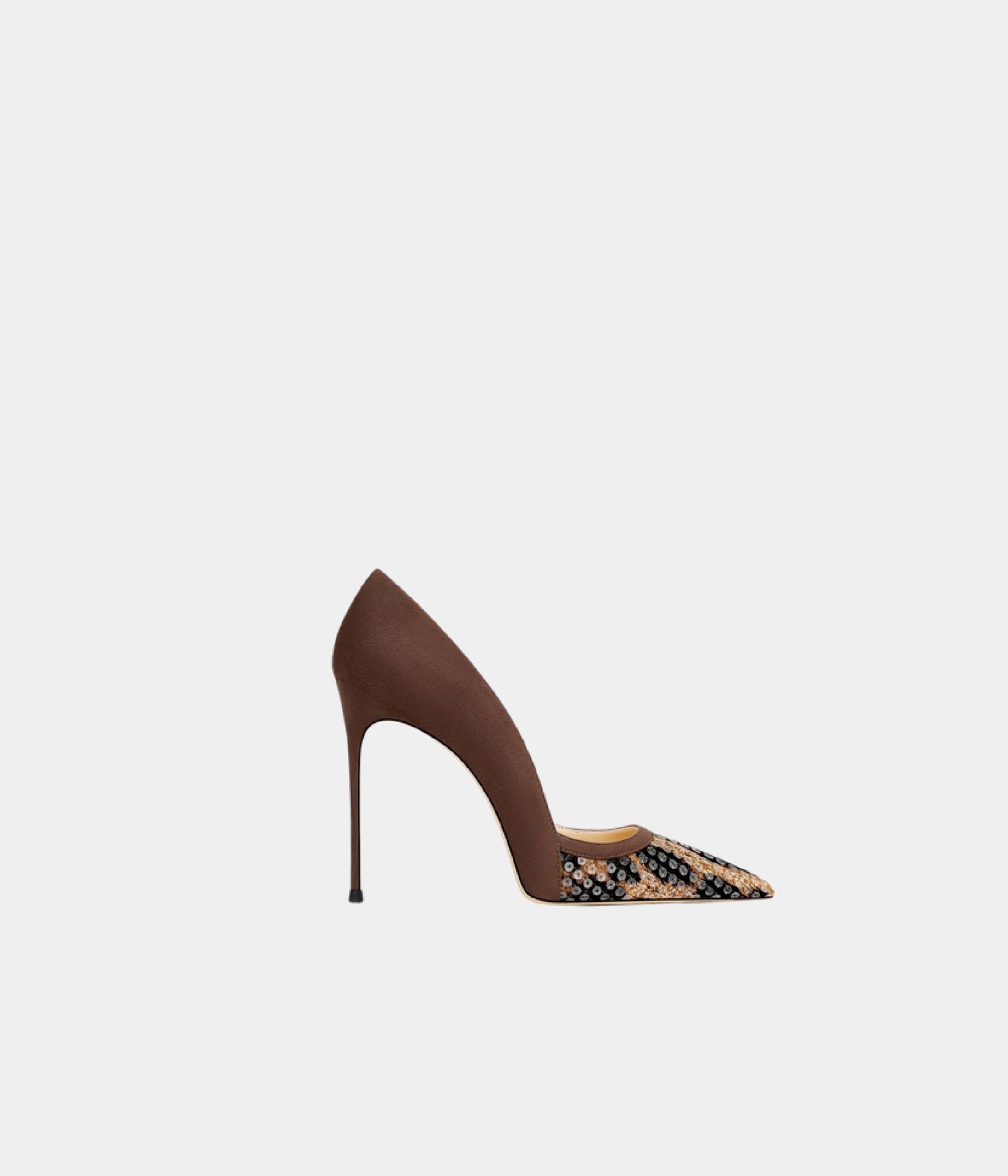 Lustrous Brown Heel